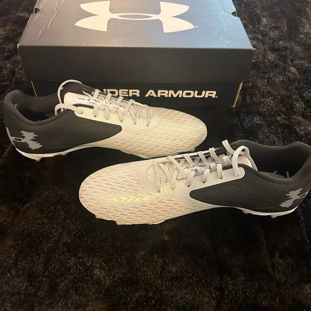 Under Armour Blur Select Low MC Football Cleats Men’s Size 15 White Black